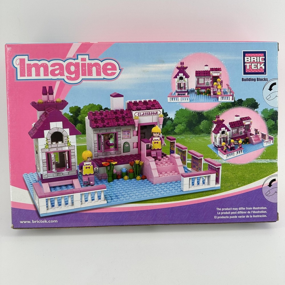 BricTek Imagine Classroom Building Blocks Set 248 pcs Girls School Playhouse Toy